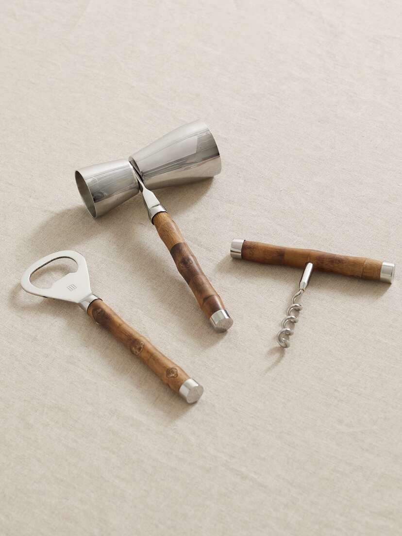 Soho Home Masen Stainless Steel And Bamboo Drink Gift Set