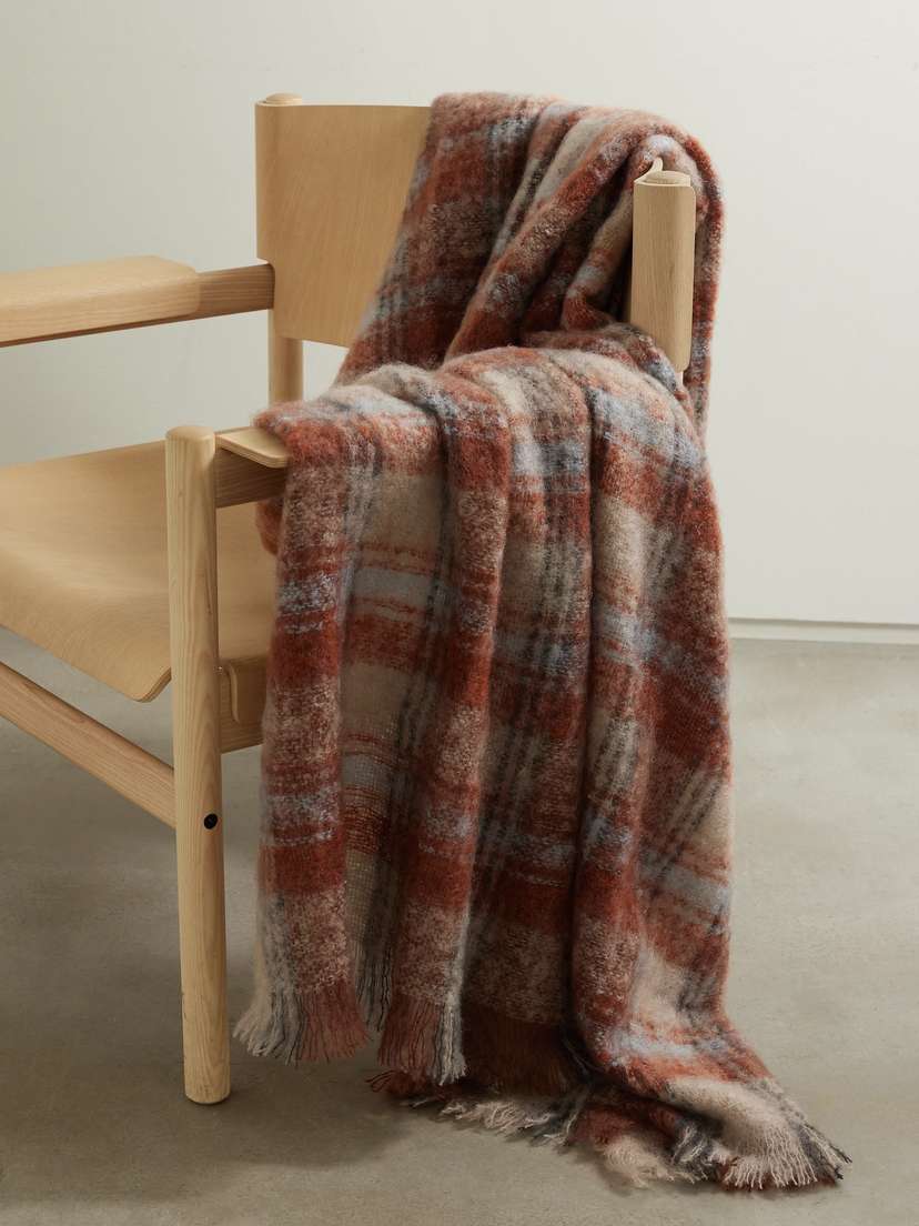 Soho Home Harlyn Checked Mohair-blend Throw