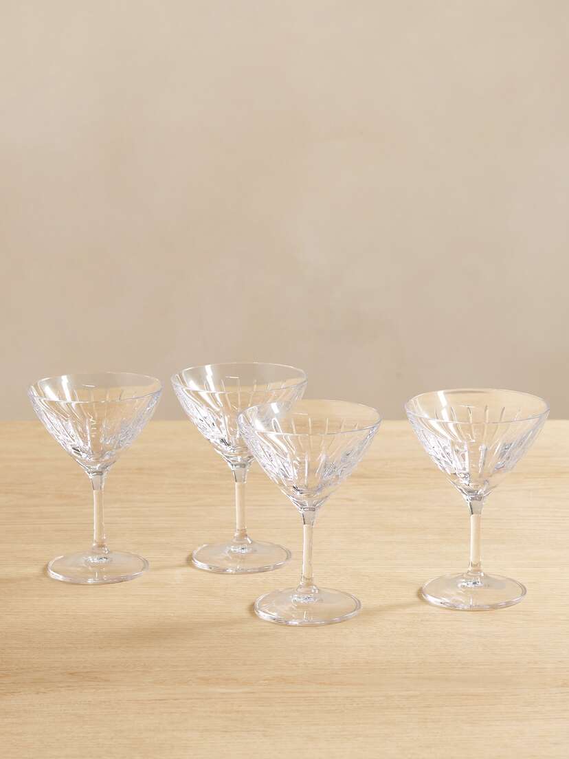 Soho Home Roebling Set Of Four Crystal Cocktail Coupes