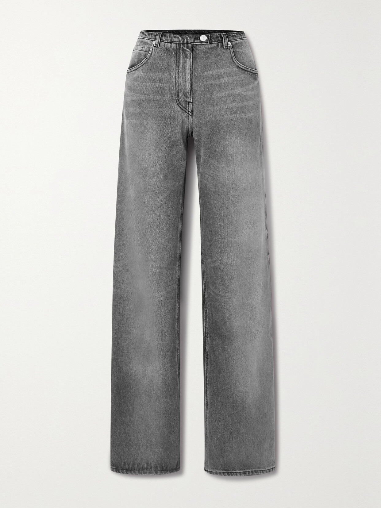 COURREGES - High-rise Wide-leg Jeans - Gray