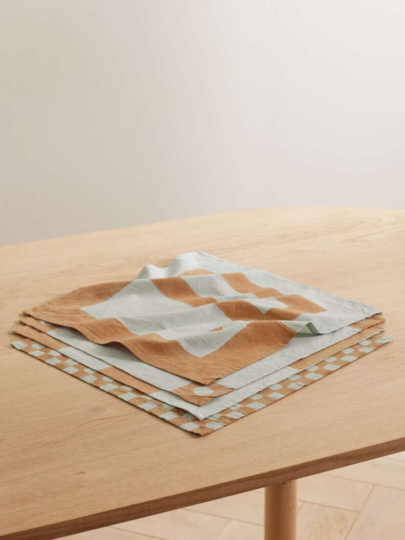 LRNCE Bodha Set Of Four Printed Cotton Napkins