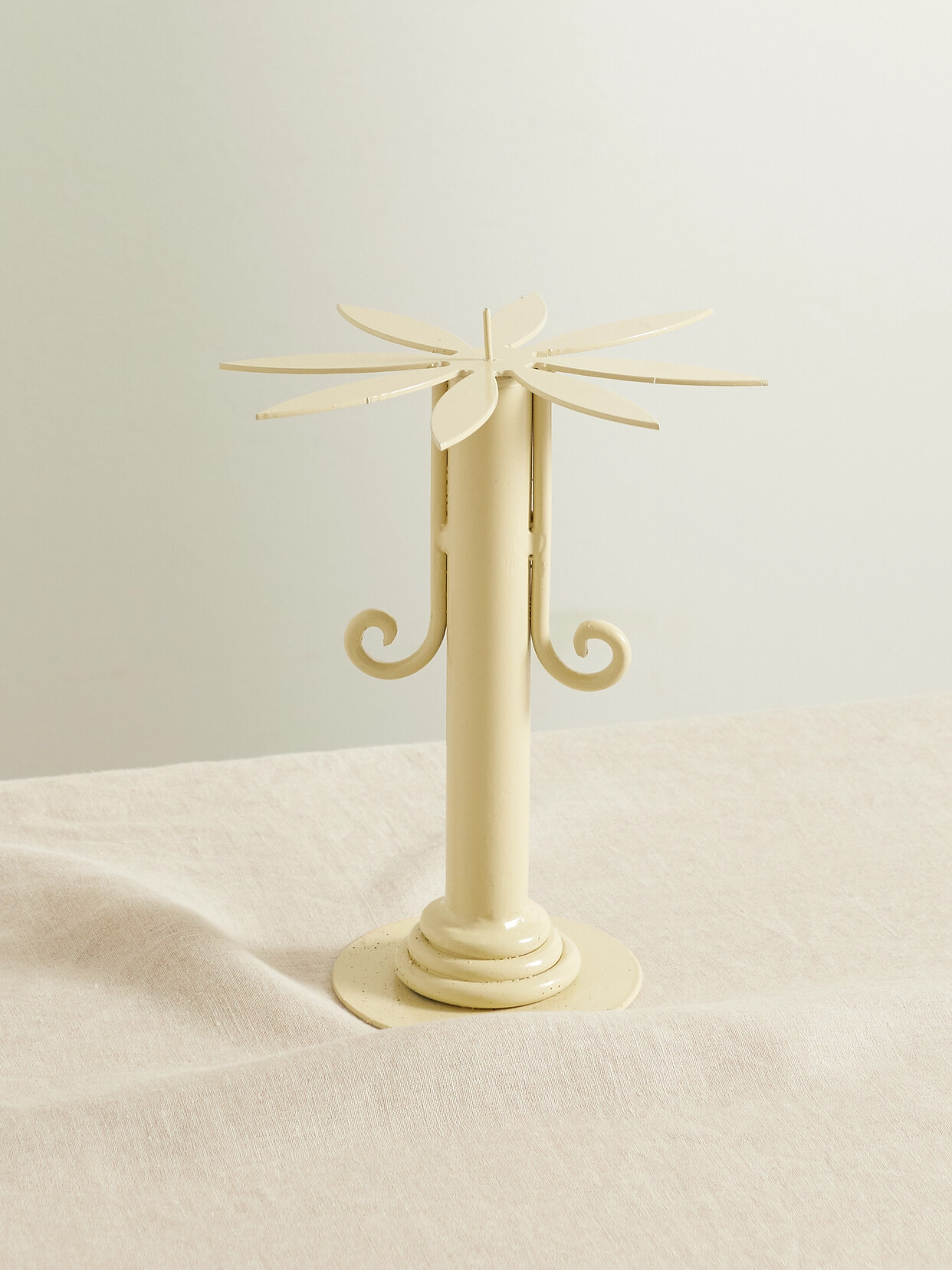 LRNCE - Florus Wrought Iron Candle Holder - Off-white