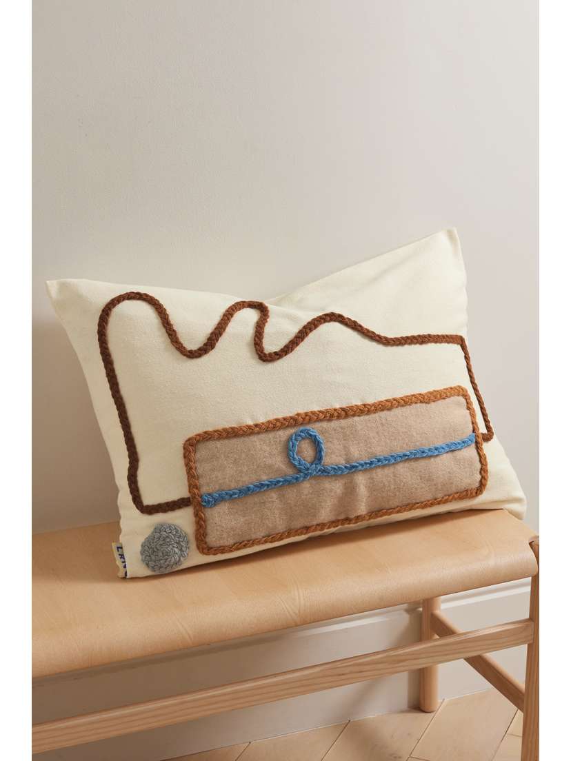 LRNCE Cy Embroidered Cotton Pillowcase