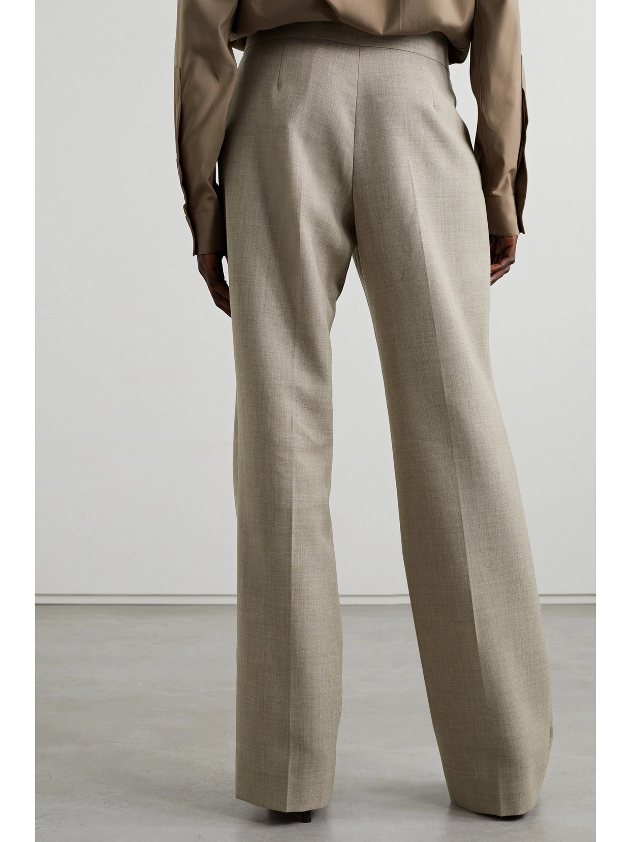 Shop The Row Baer Wool Straight-leg Pants In Neutrals