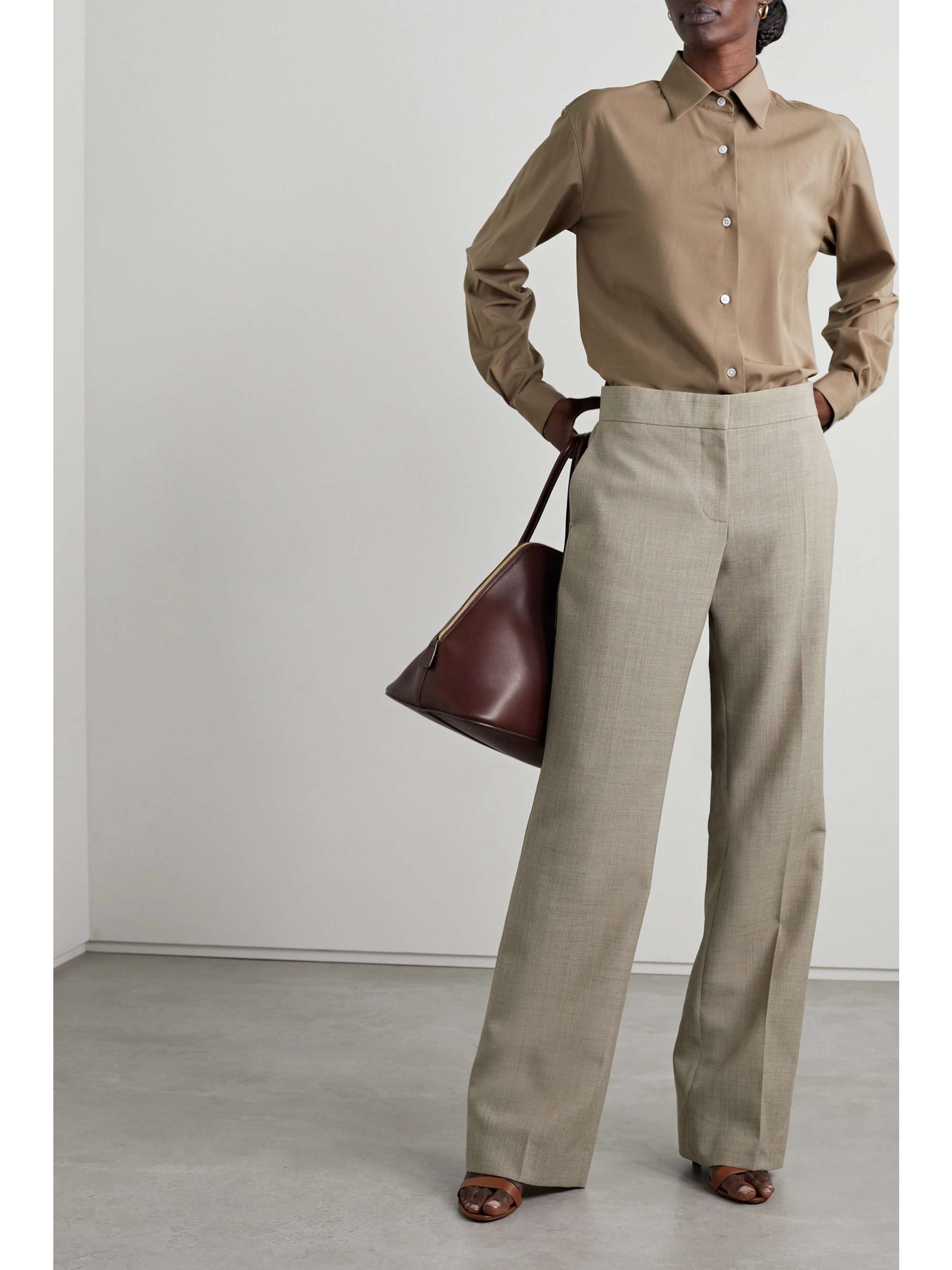 Baer wool straight-leg pants