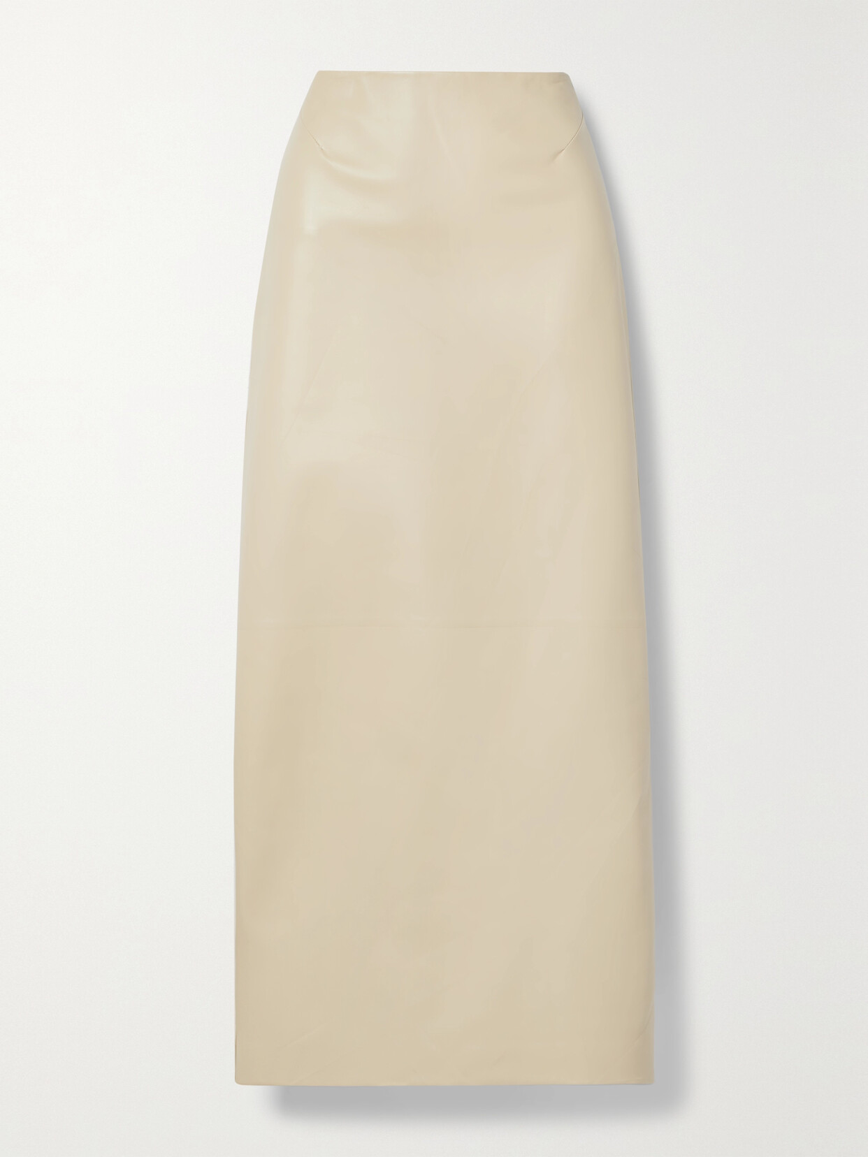 Shop The Row Berth Leather Maxi Skirt In Ivory