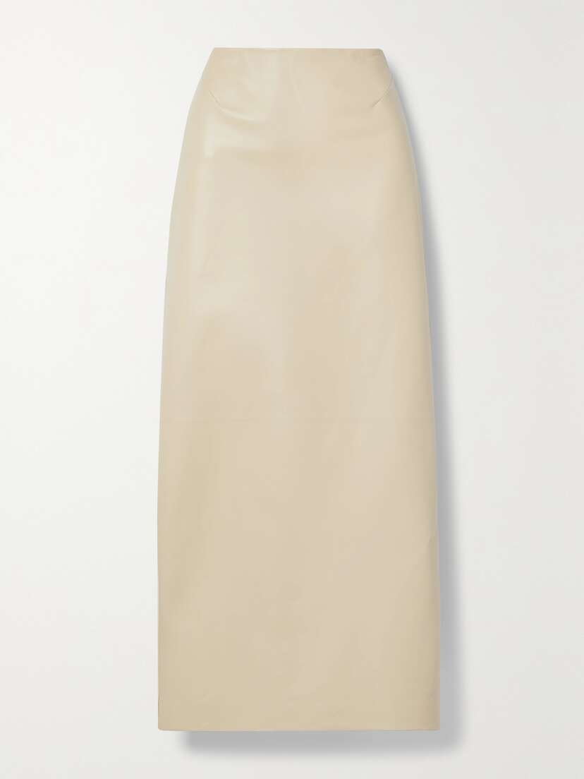 The Row Berth Leather Maxi Skirt