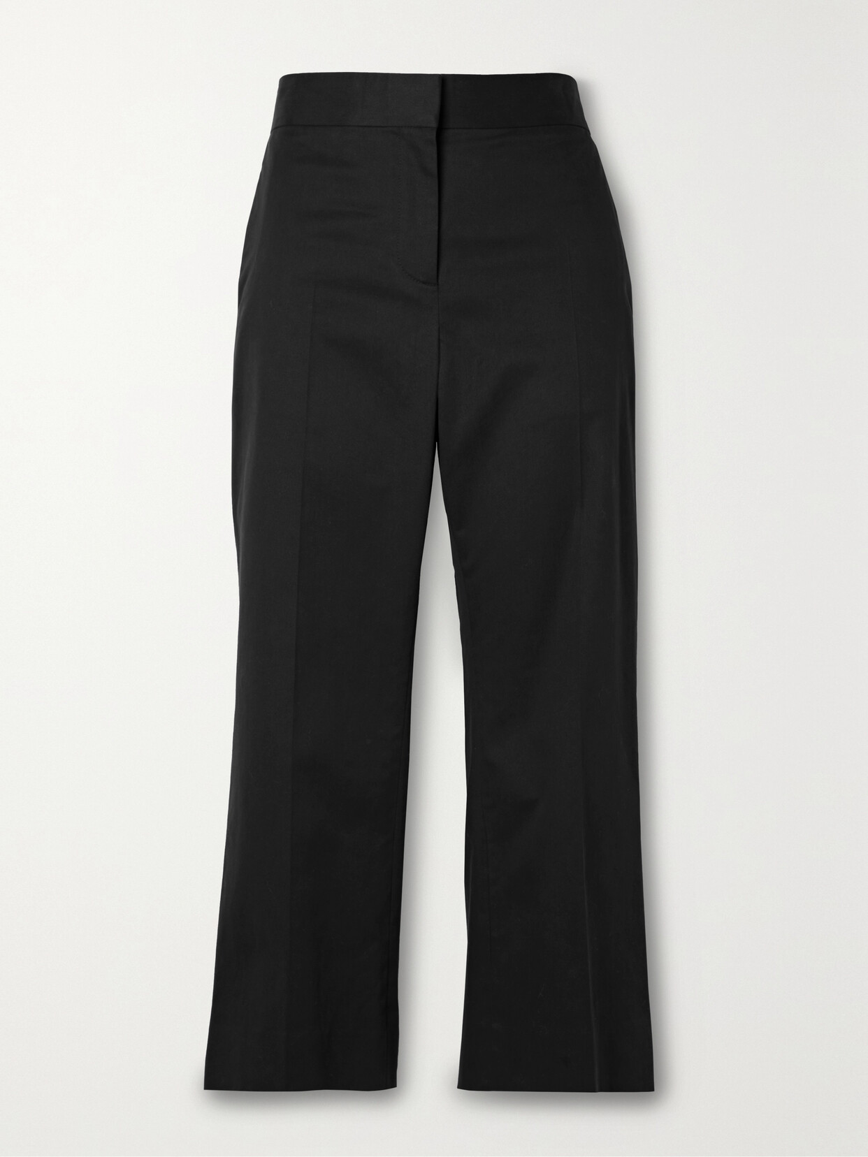 The Row - Bapri Cropped Cotton-blend Straight-leg Pants - Black