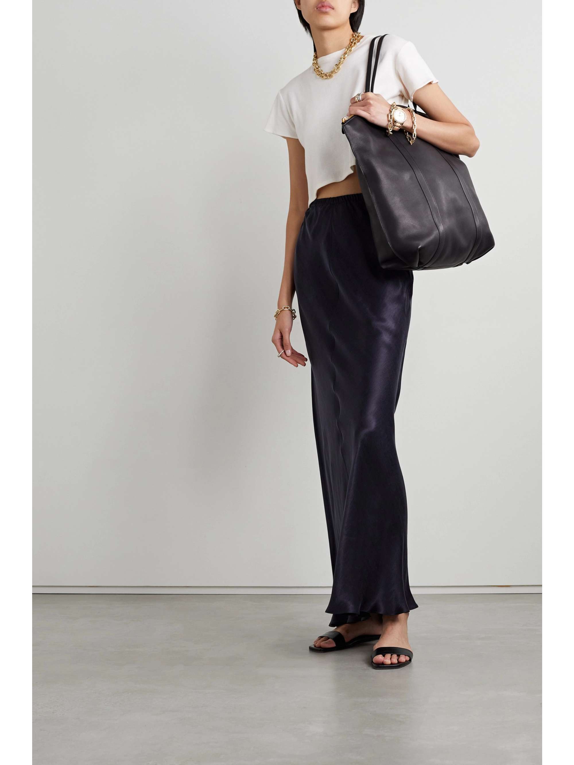 THE ROW Fedras cropped cottonblend jersey Tshirt NETAPORTER