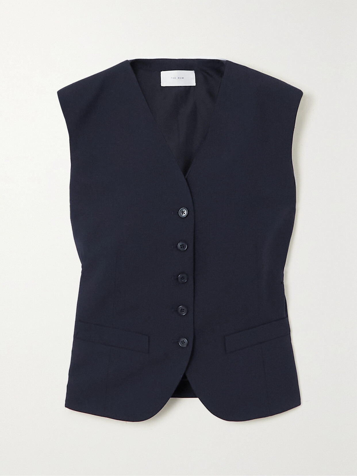 The Row Wool Vest In Blue