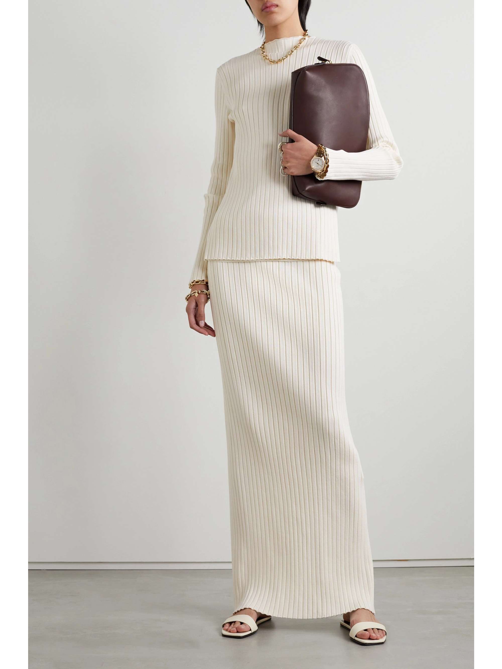 THE ROW Ash open-back ribbed silk sweater