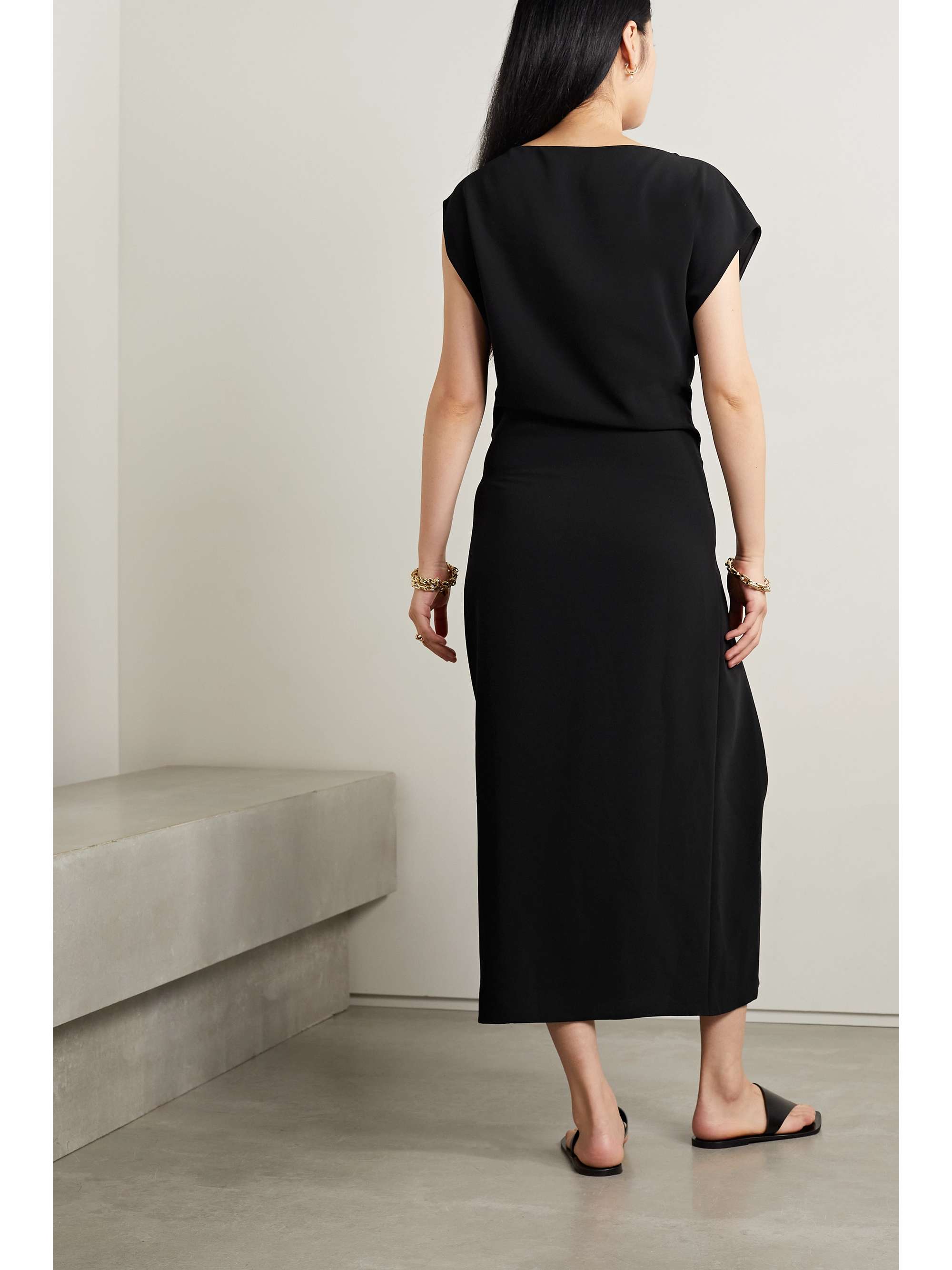 THE ROW Blathine crepe midi dress
