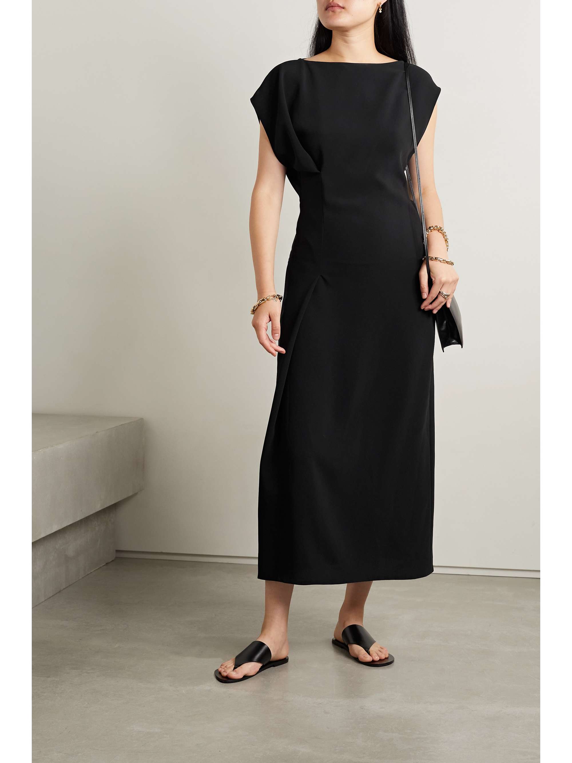 THE ROW Blathine crepe midi dress | NET-A-PORTER