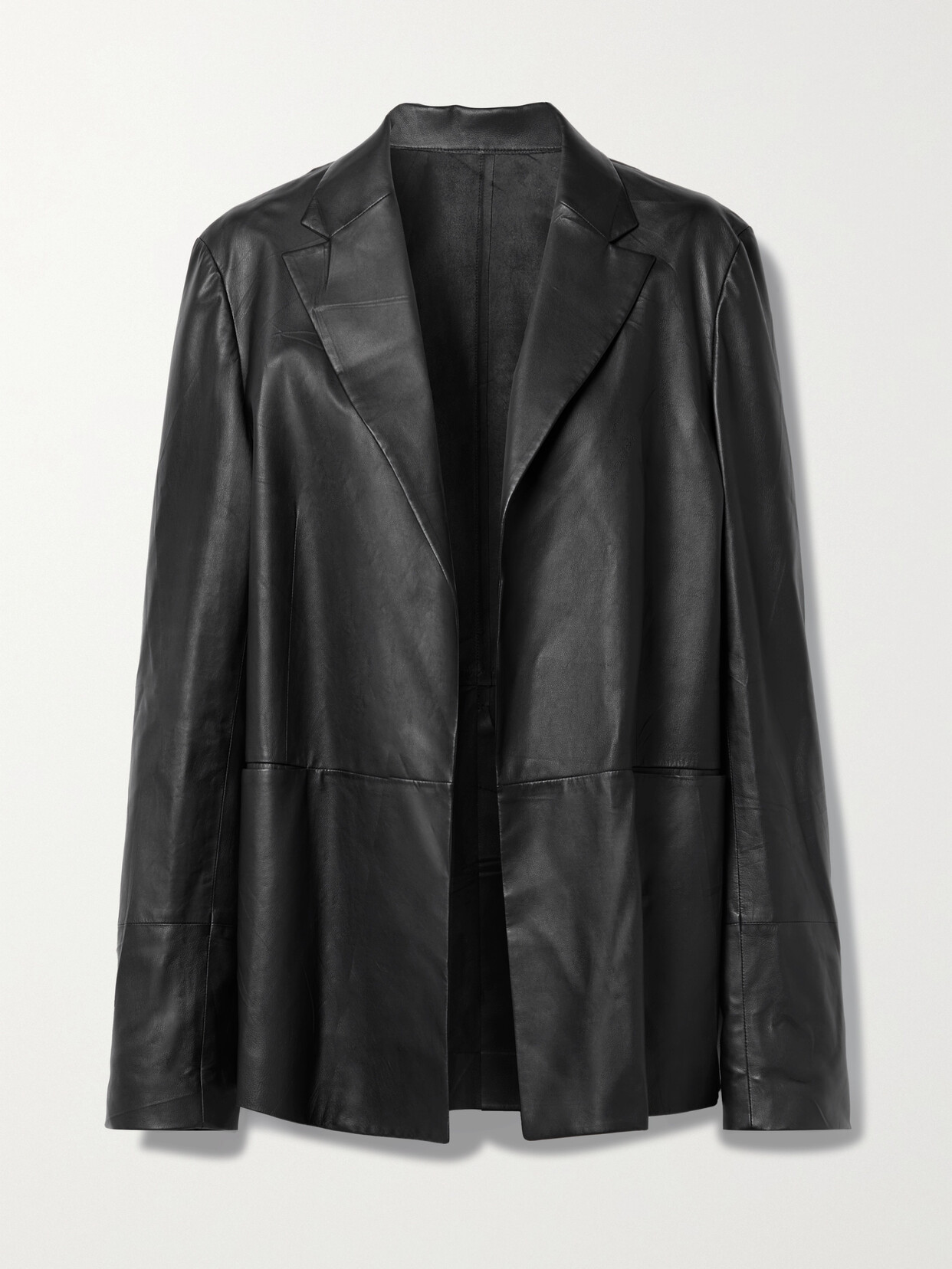 Shop The Row Boice Leather Jacket In Black