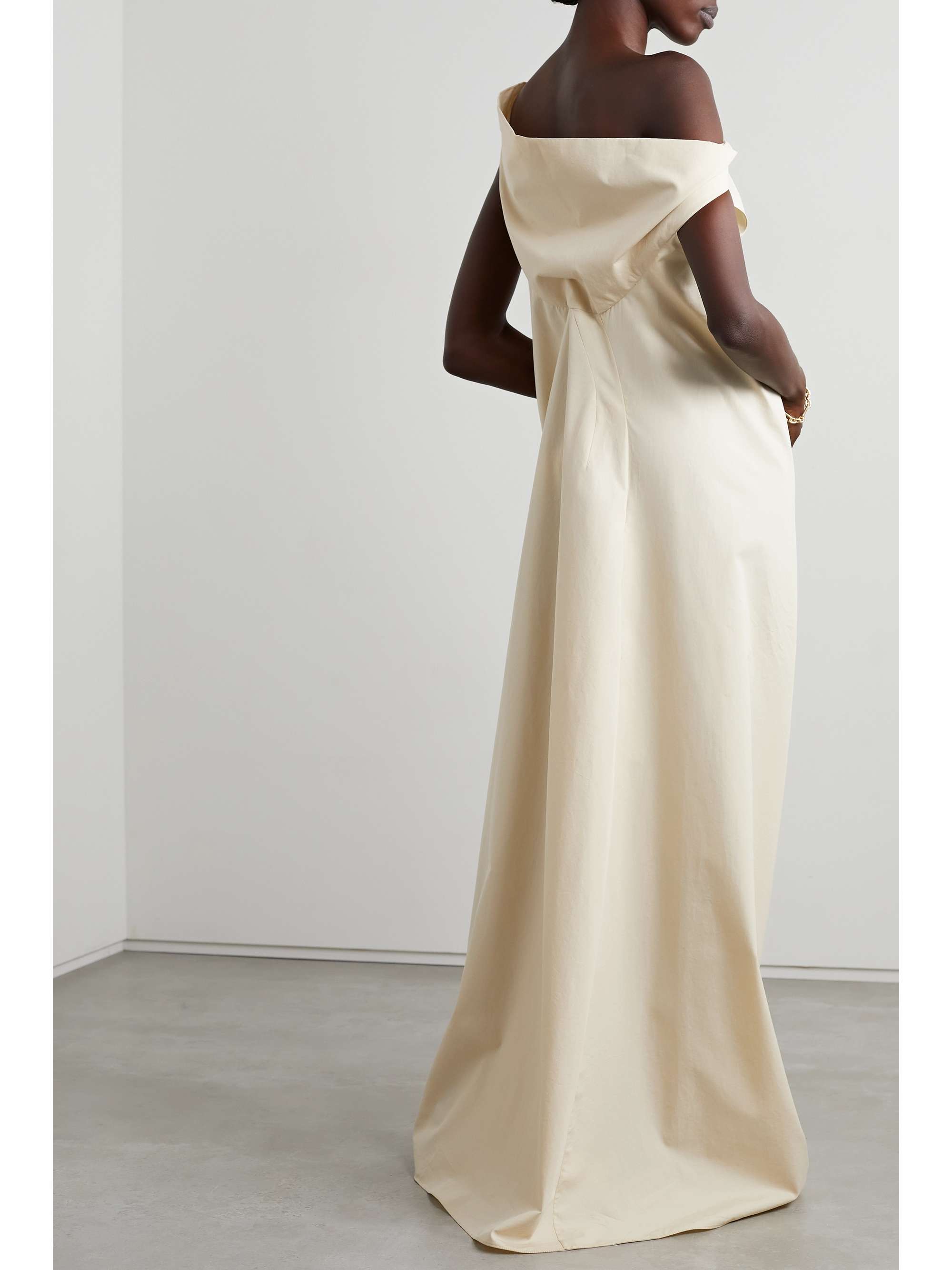 THE ROW Bamaris one-shoulder draped silk-crepe maxi dress