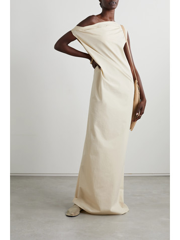 The Row Bamaris draped cotton-poplin maxi dress
