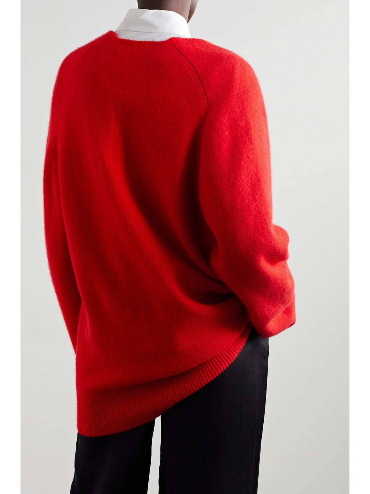 Shop The Row Chevro Cutout Cashmere Sweater In Red