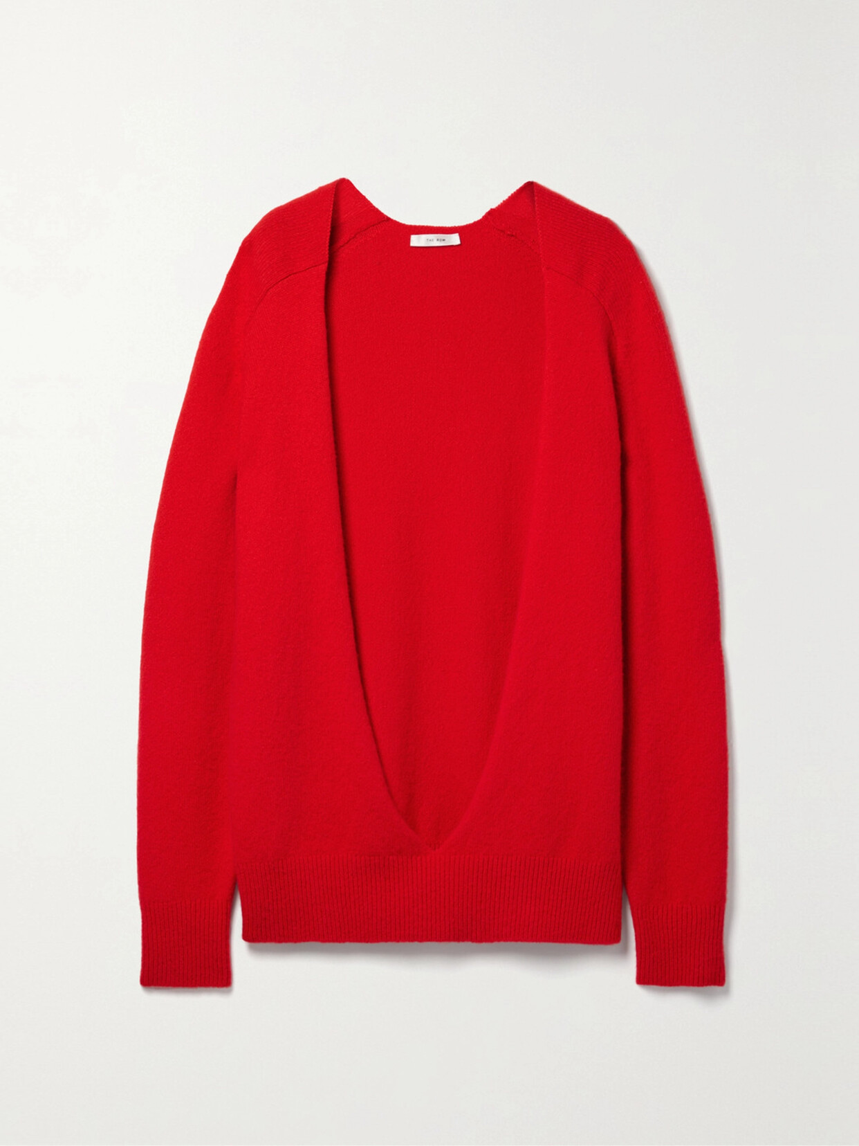 Shop The Row Chevro Cutout Cashmere Sweater In Red