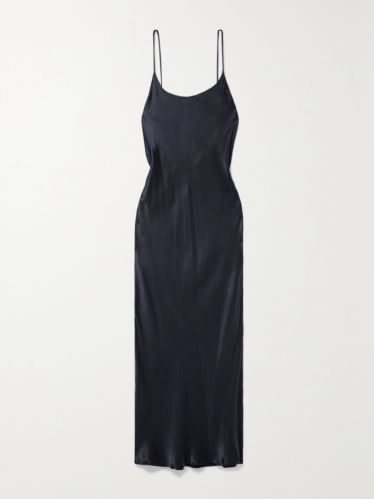 Shop The Row Beffy Crinkled-satin Midi Dress In Blue