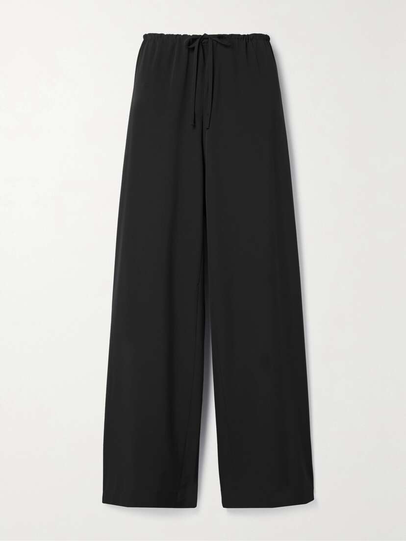 The Row Barrie Wool-crepe Wide-leg Pants