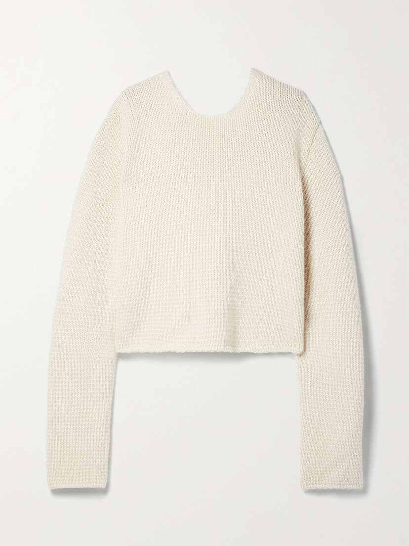 The Row Iri Cropped Cashmere Sweater