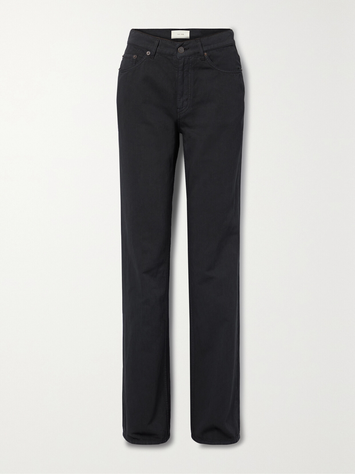 The Row Carlton Straight-leg Denim Pants In Black