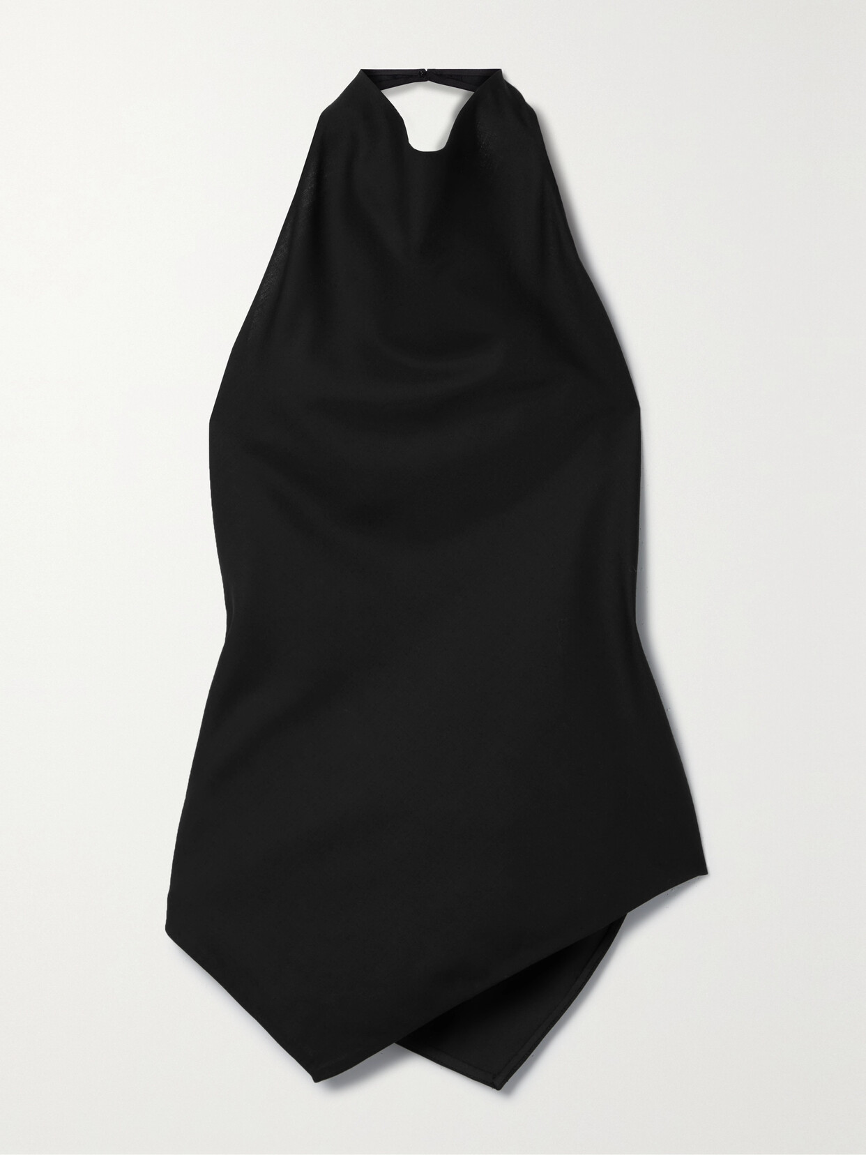 The Row Bence Open-back Handkerchief Top In Black