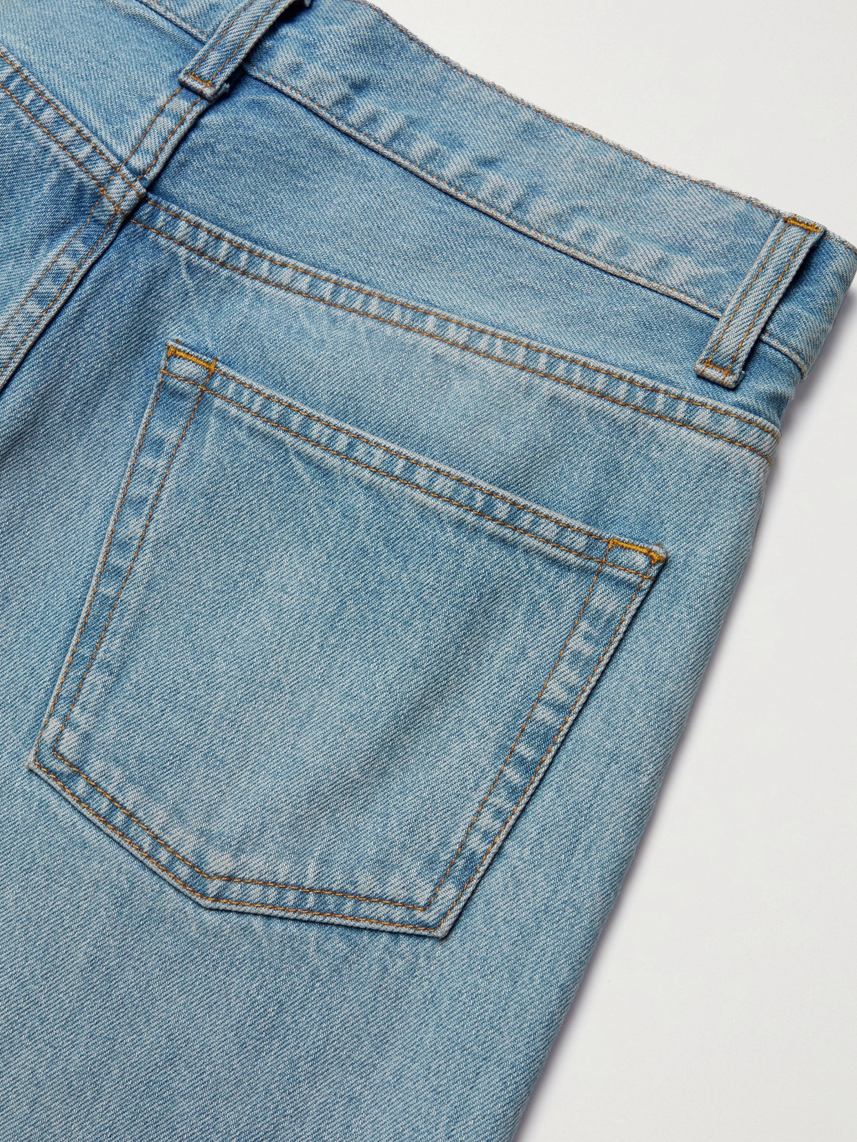 The Row Lesley Cropped High-rise Flared Jeans In Blue