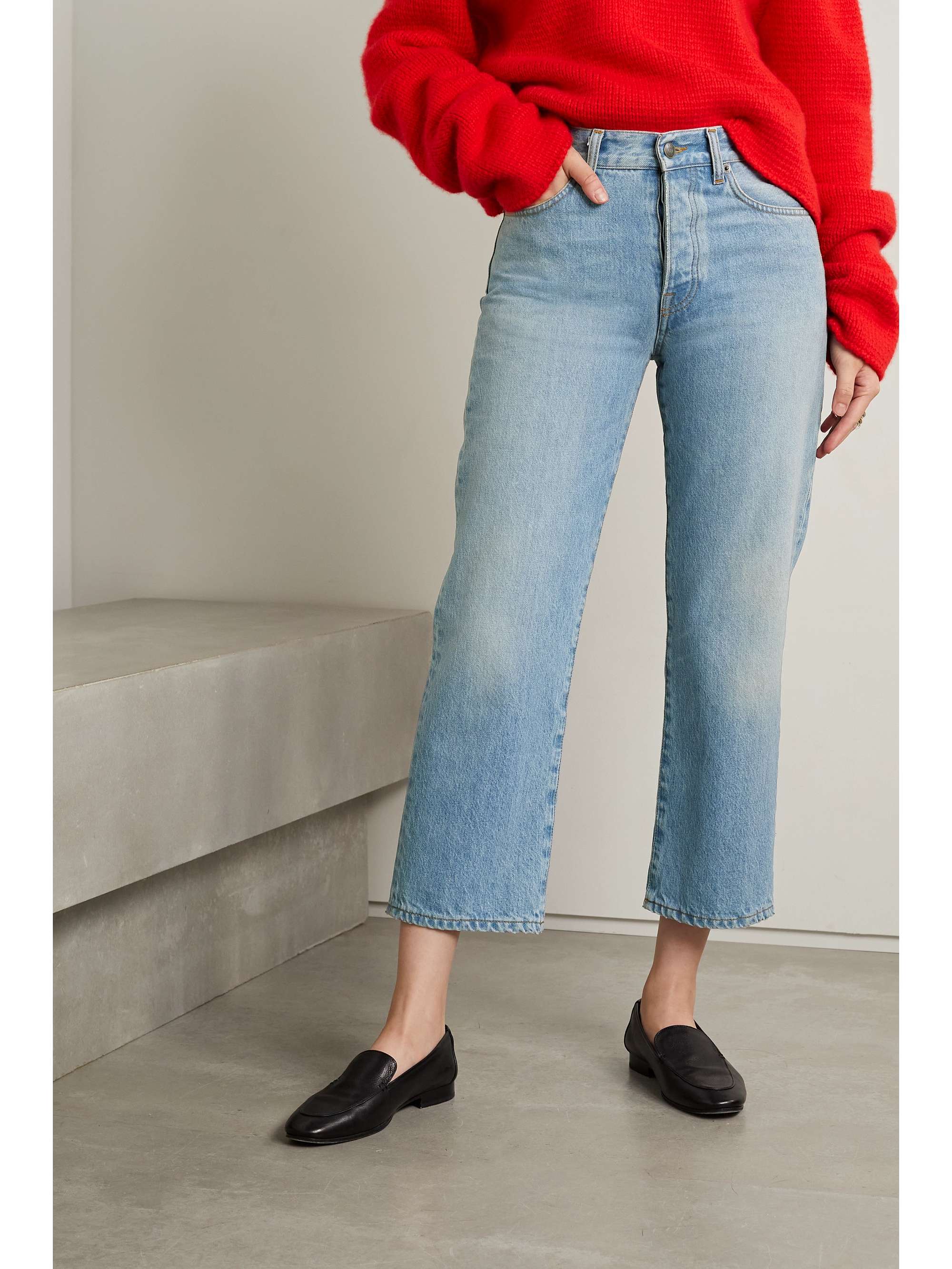 THE ROW Lesley cropped high-rise flared jeans | NET-A-PORTER