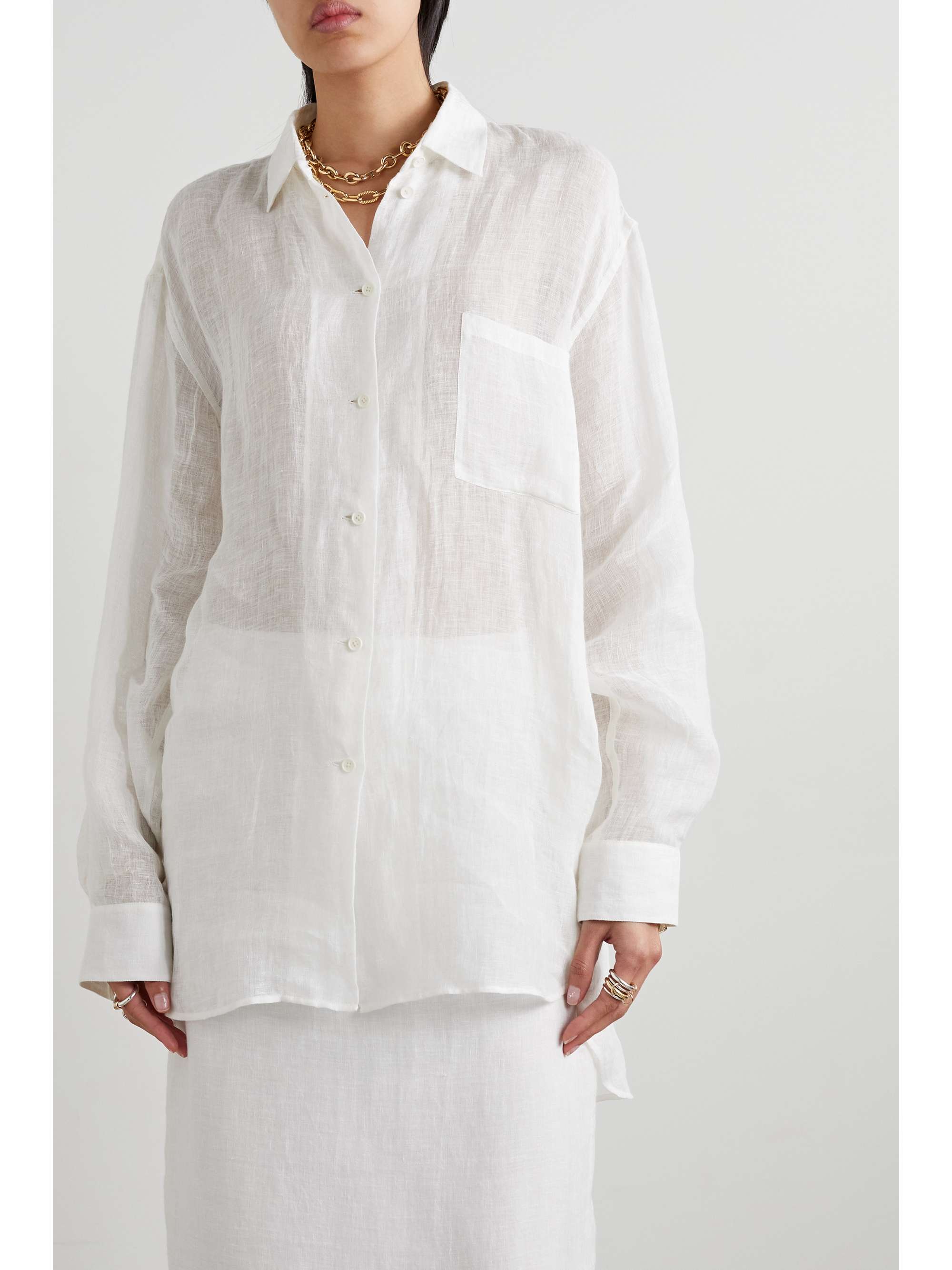 THE ROW Brant linen shirt