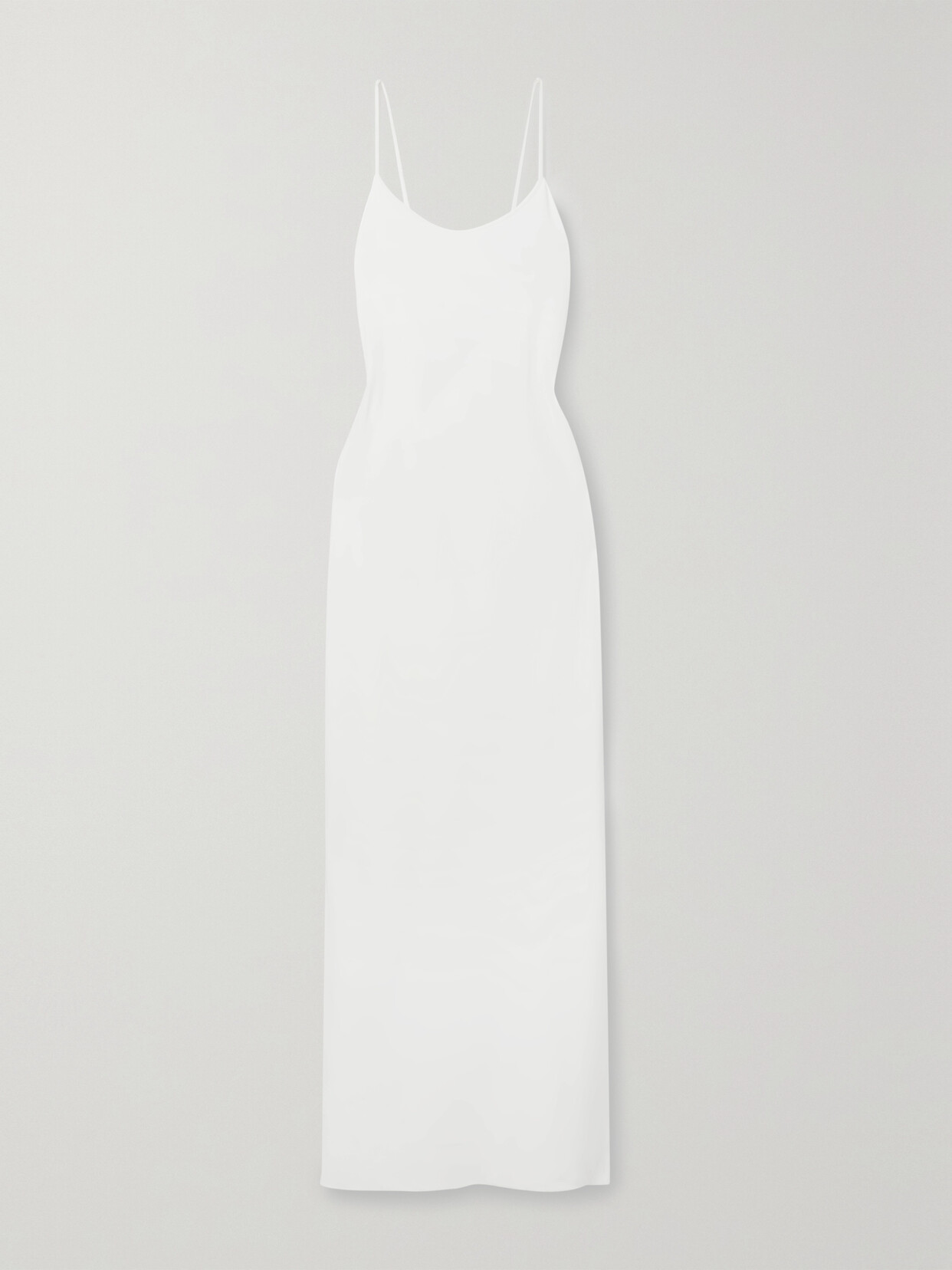 Shop The Row Bantelle Open-back Silk-crepe Maxi Dress In White