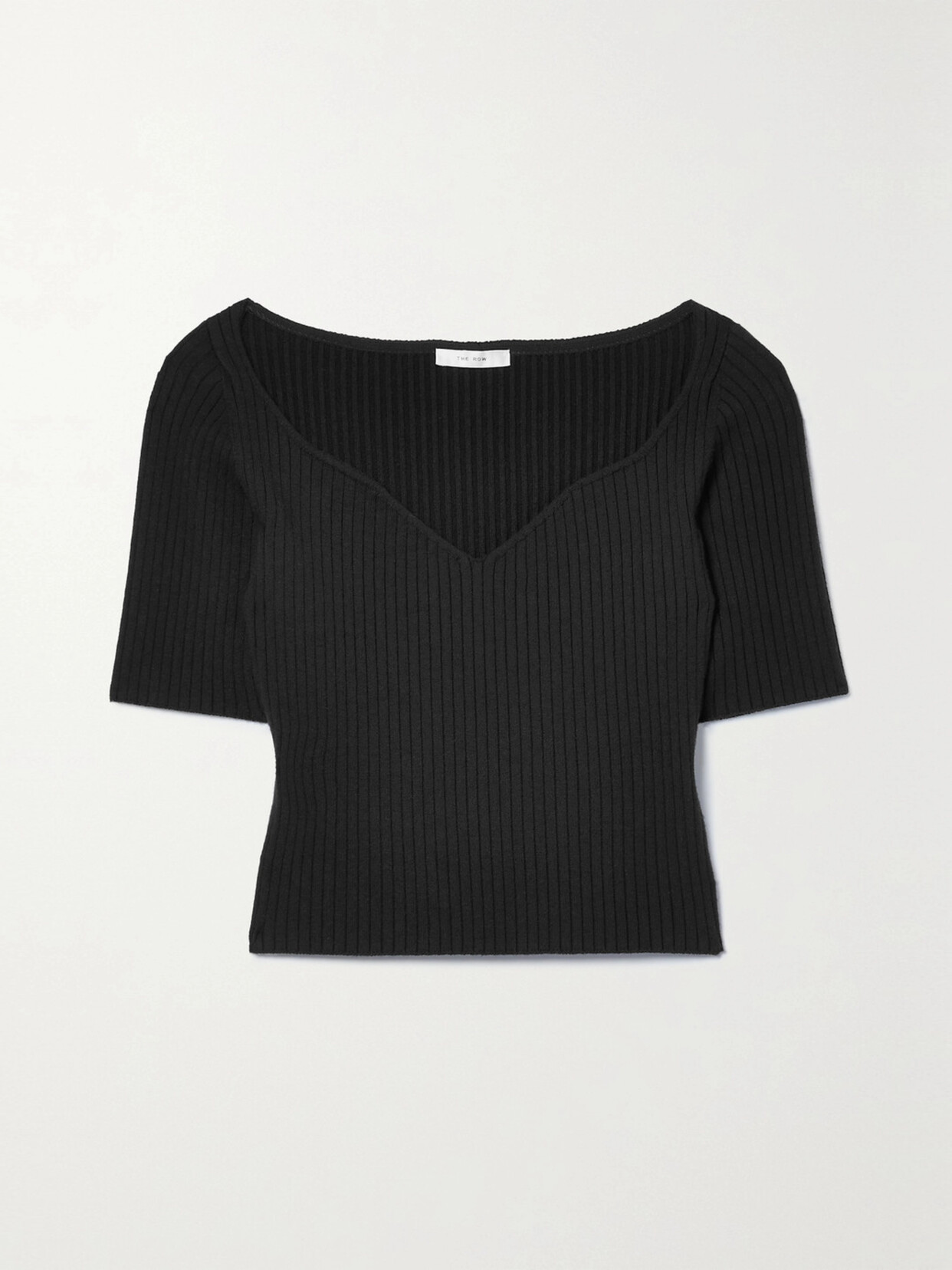 The Row - Grais Cropped Ribbed Wool Top - Blue