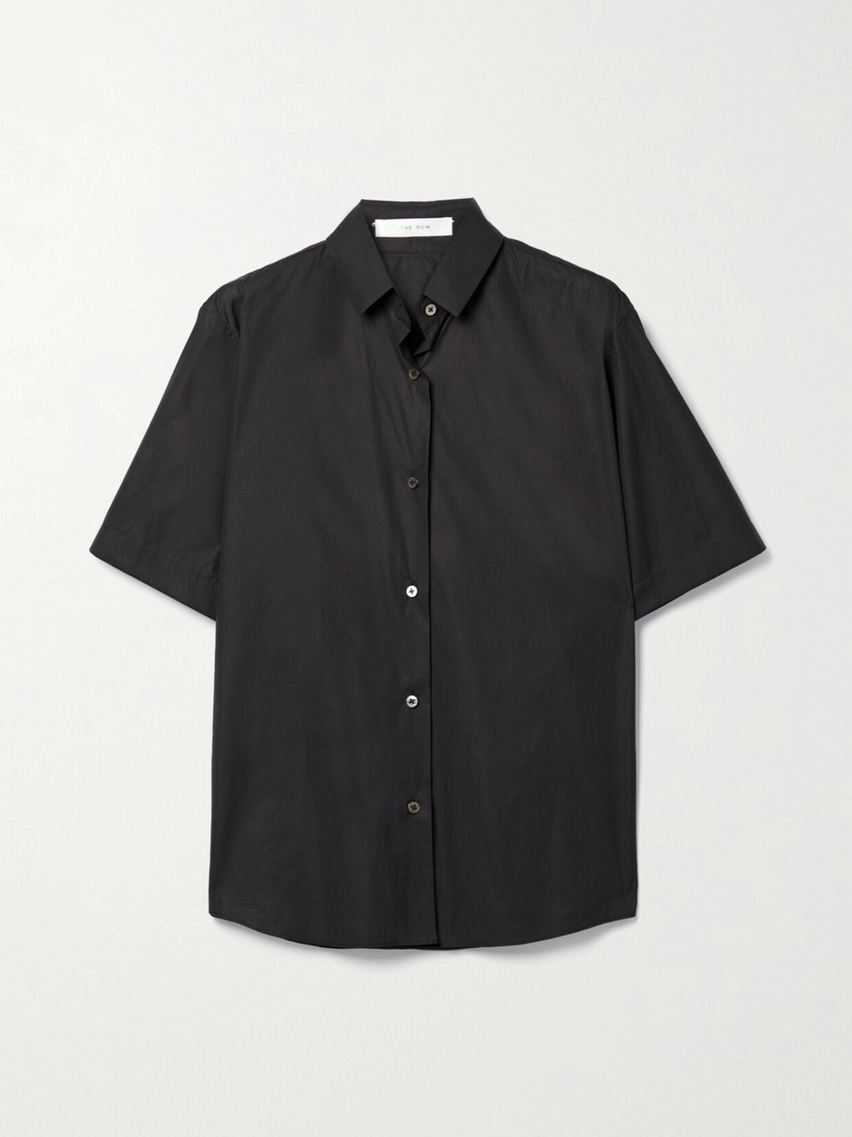 The Row - Bec Cotton-poplin Shirt - Black