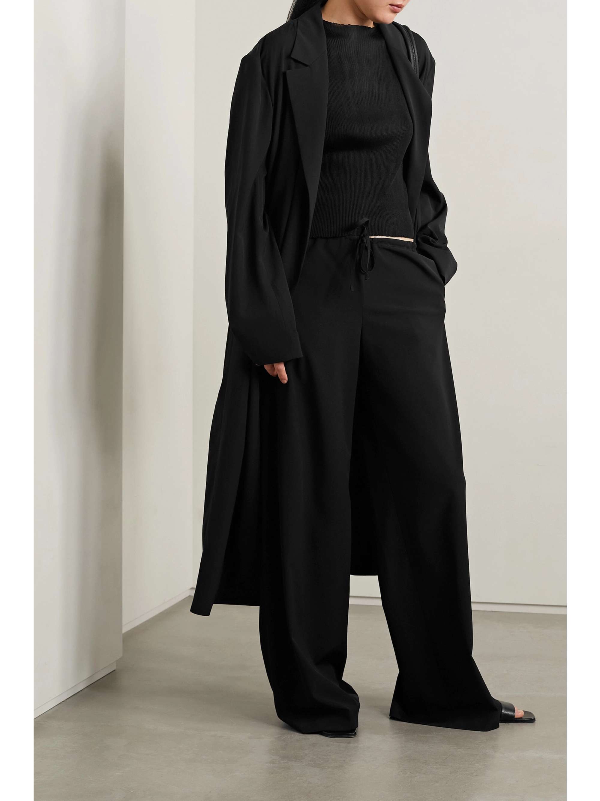 THE ROW Fuku open-back ribbed-knit T-shirt