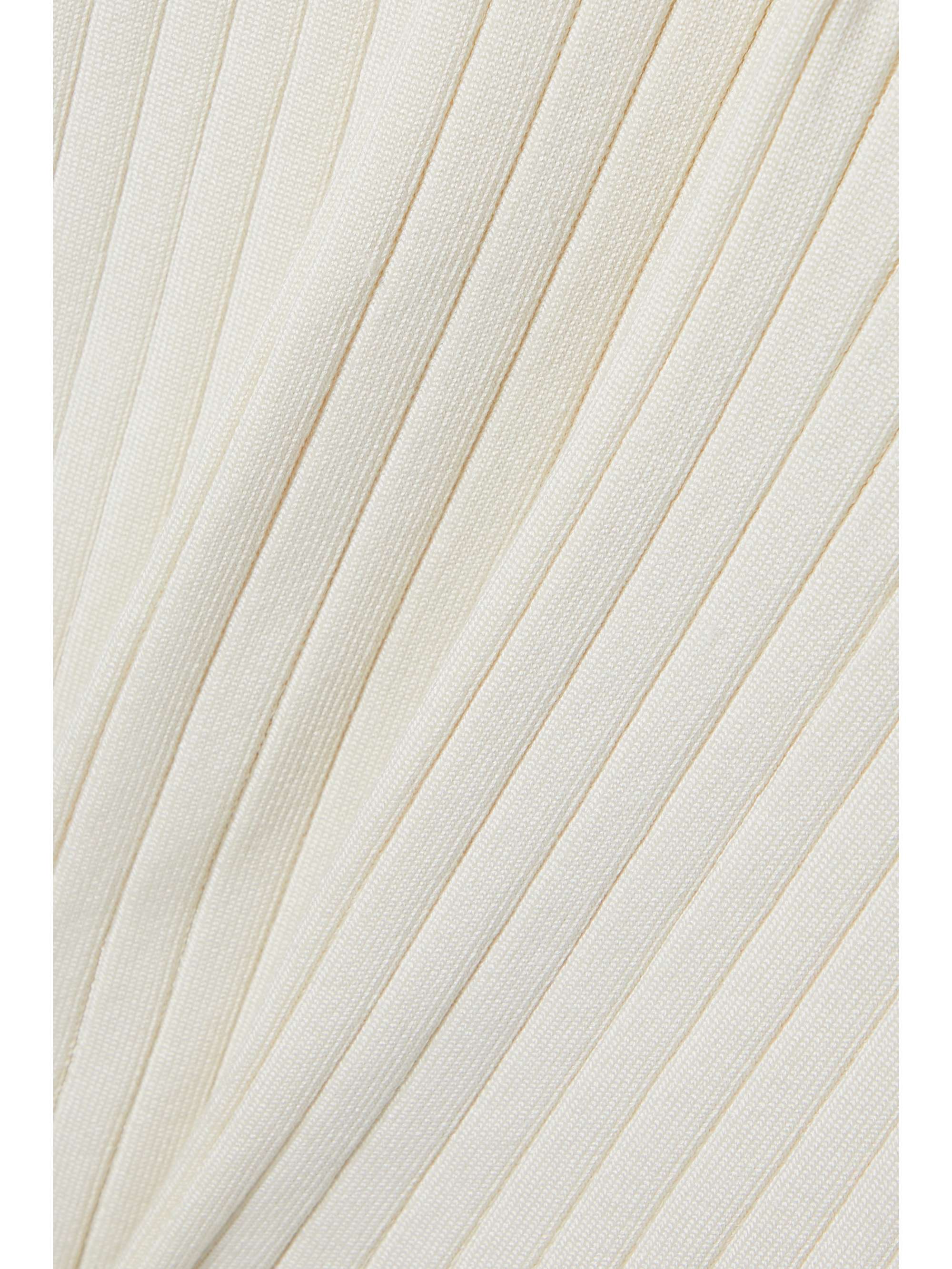 THE ROW Moss ribbed silk maxi skirt