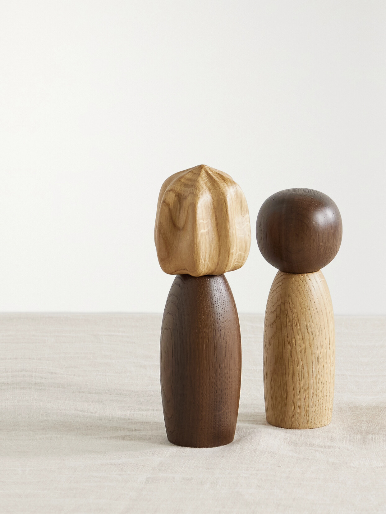 L'Objet - Picanto Oak Salt And Pepper Grinders - Brown