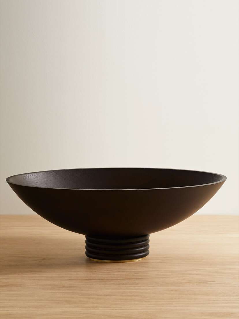 L'Objet Alhambra Smoked Ash And Brass Bowl