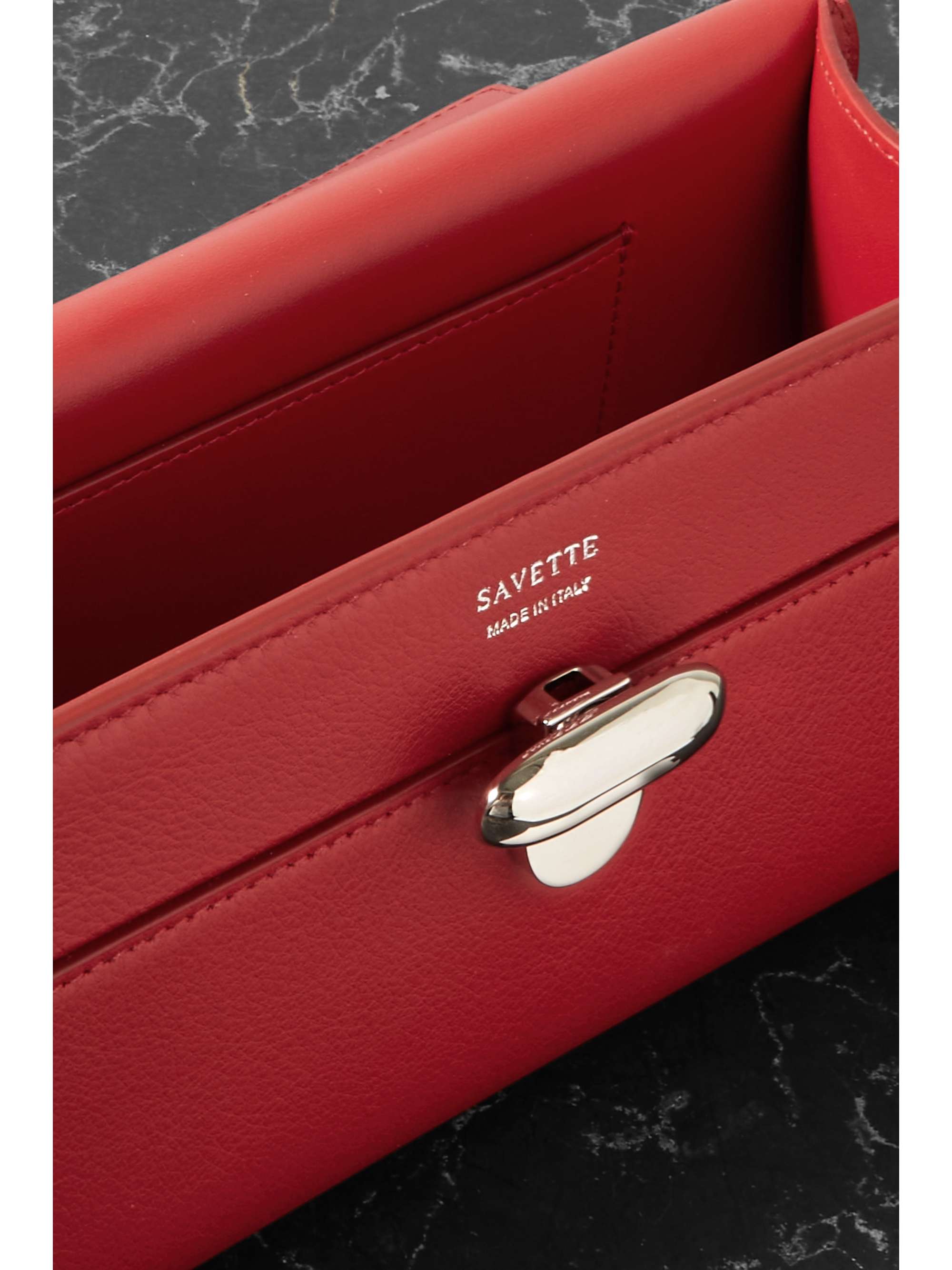 SAVETTE Symmetry Pochette leather tote