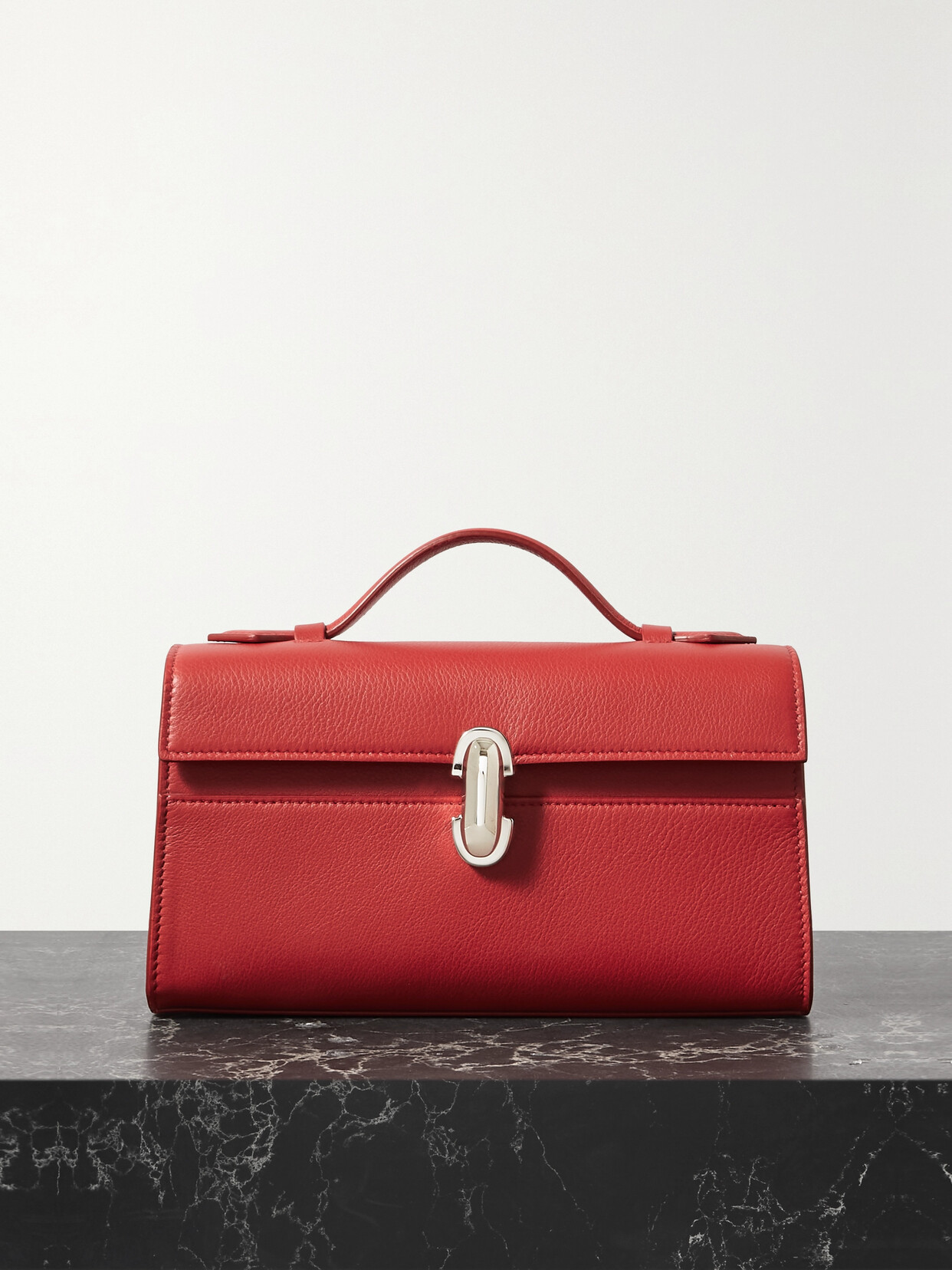 Savette - Symmetry Pochette Leather Tote - Red