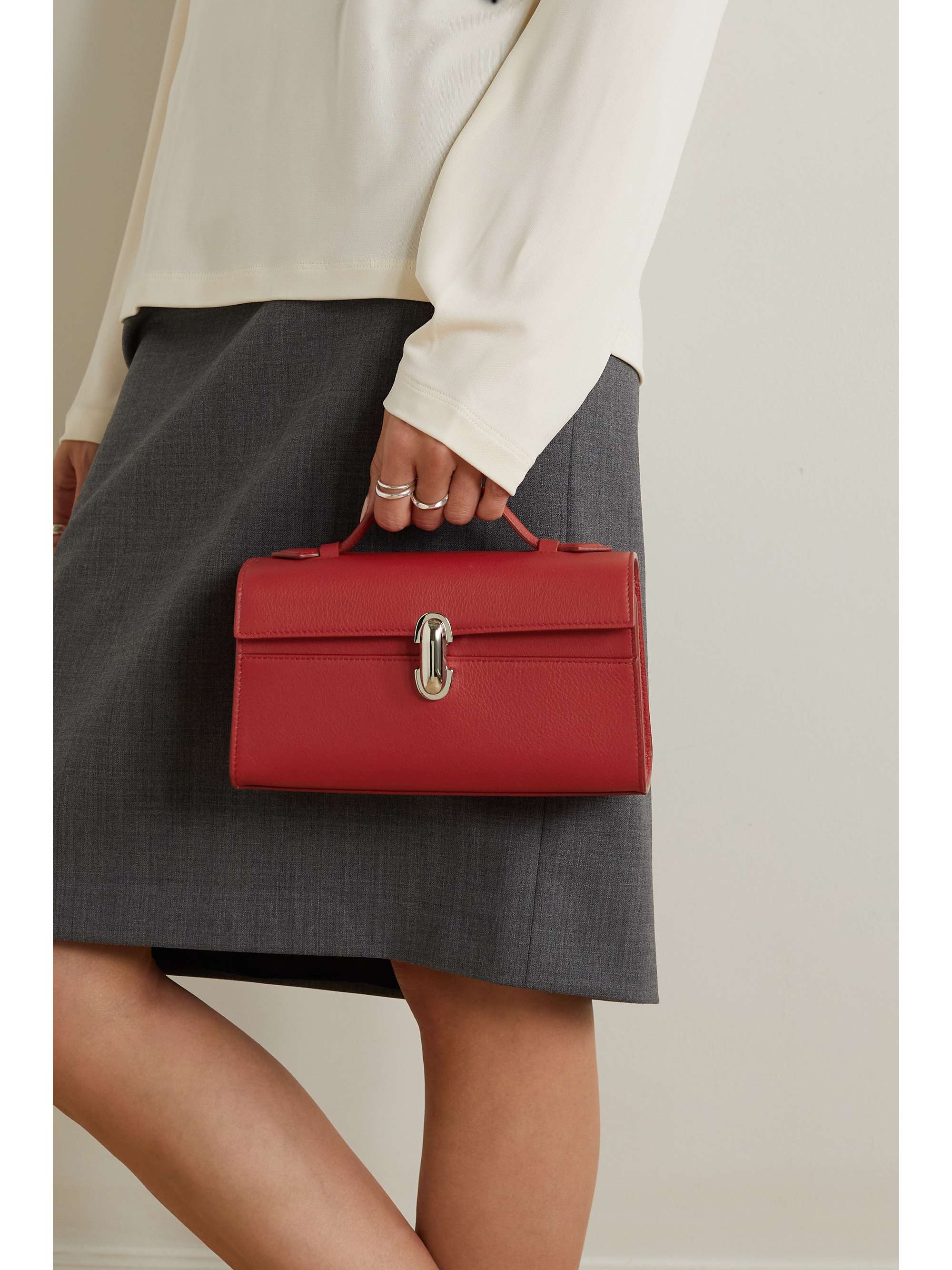 SAVETTE Symmetry Pochette leather tote