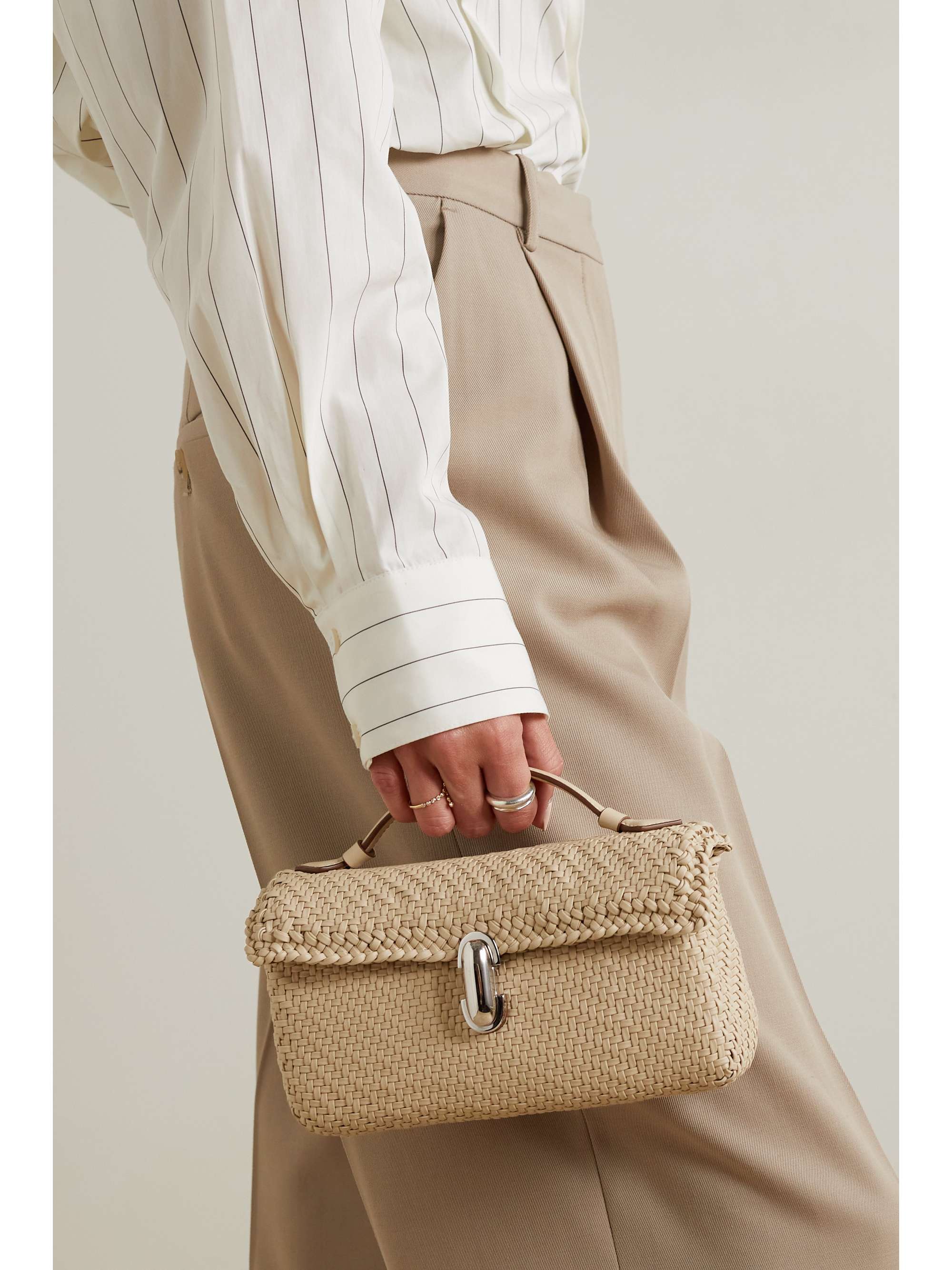 SAVETTE Symmetry Pochette leather tote