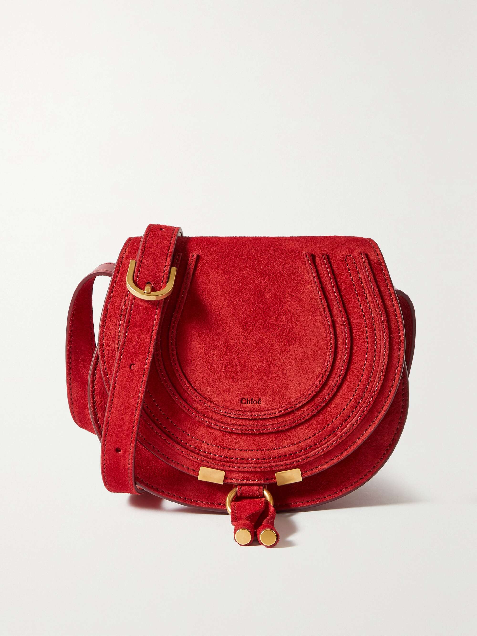 Chloé Marcie Leather Shoulder Bag - Red Shoulder Bags, Handbags - CHL266255