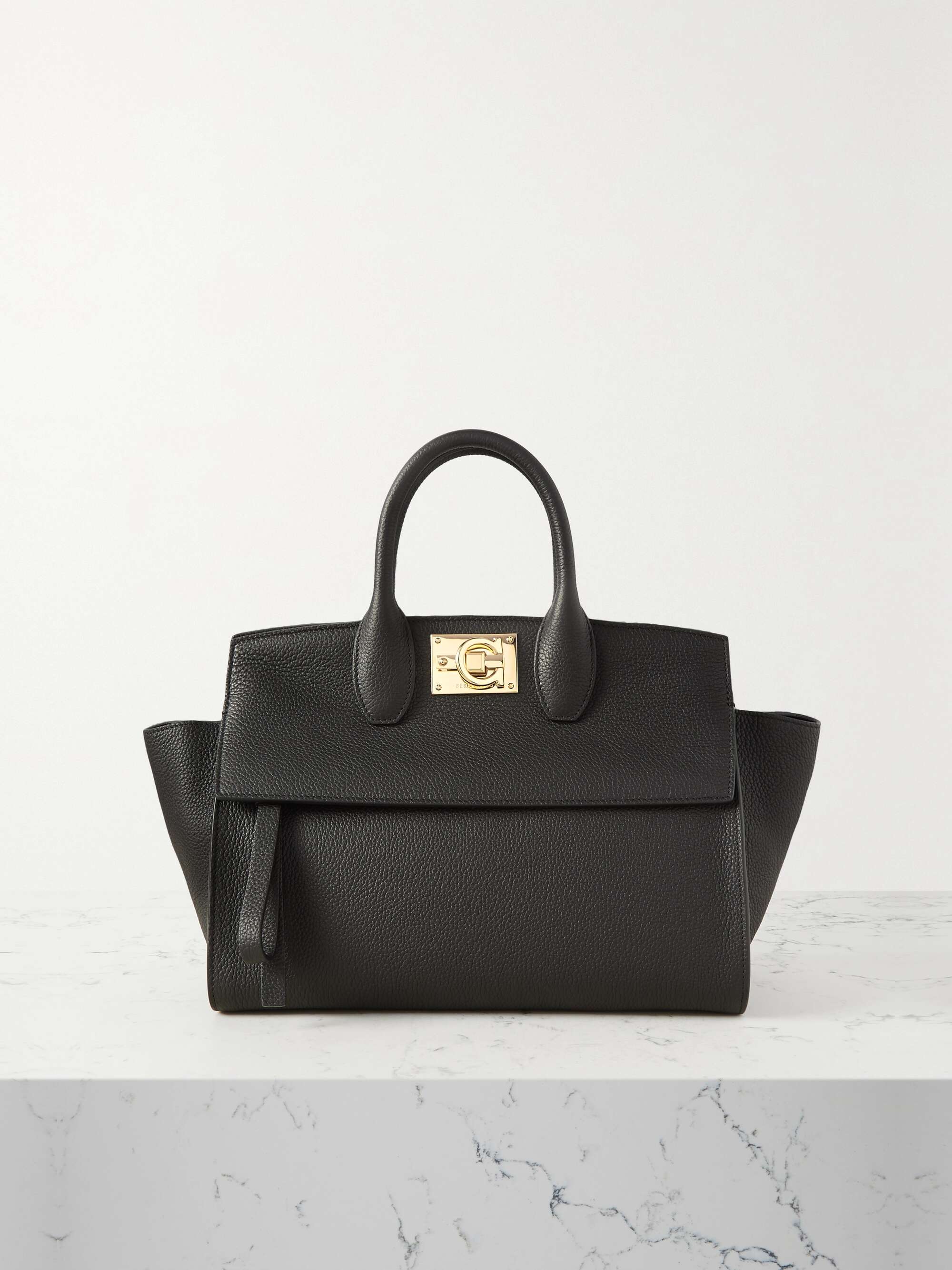 FERRAGAMO Studio Soft textured leather tote NET A PORTER