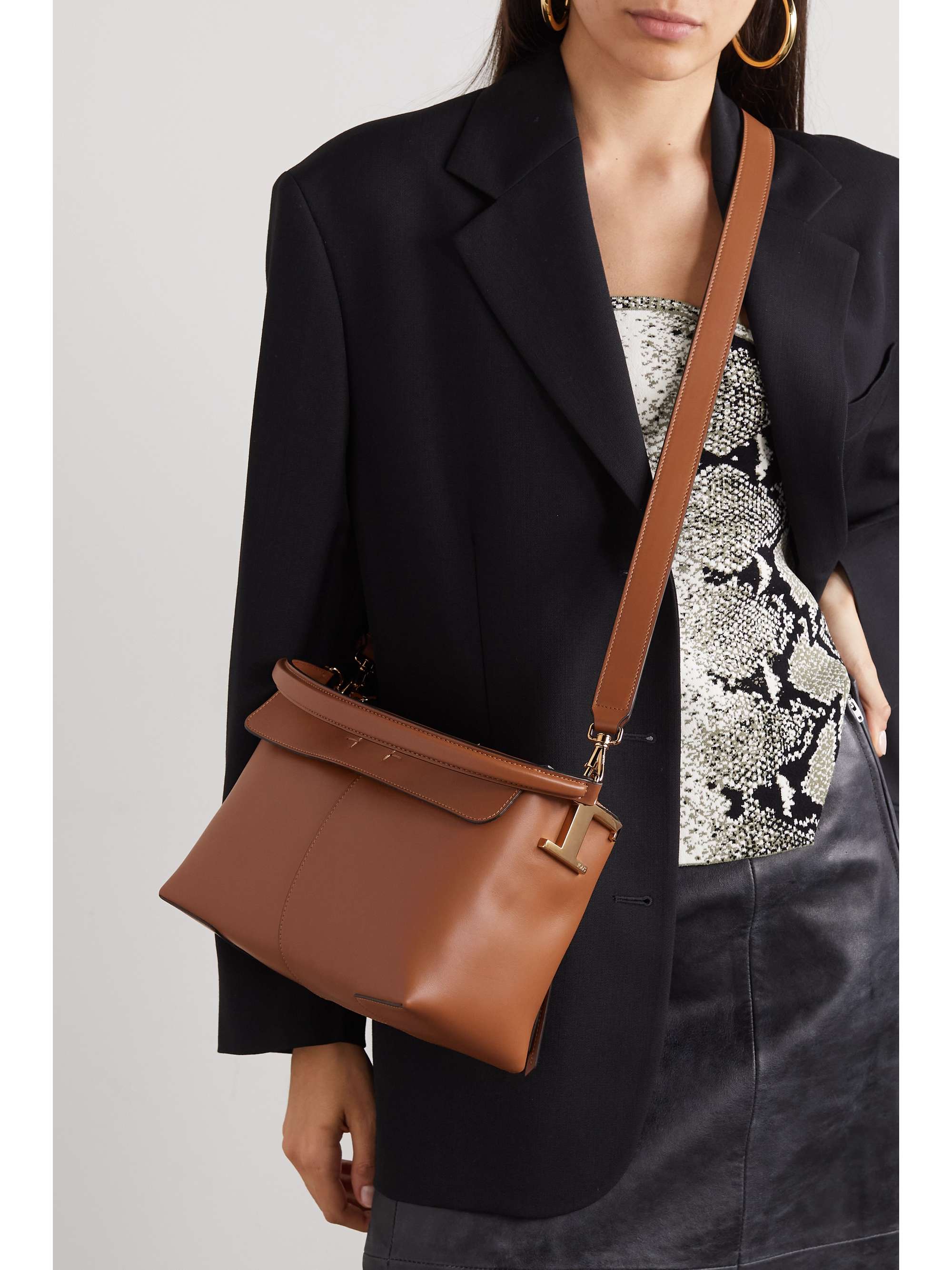 TOD'S Tst Bauletto small leather shoulder bag | NET-A-PORTER