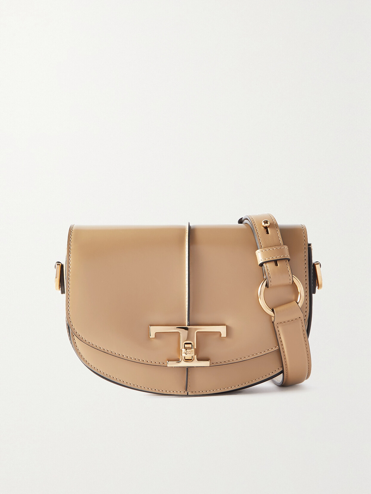 Tod's Tsg Cacciatora Leather Shoulder Bag In Neutrals