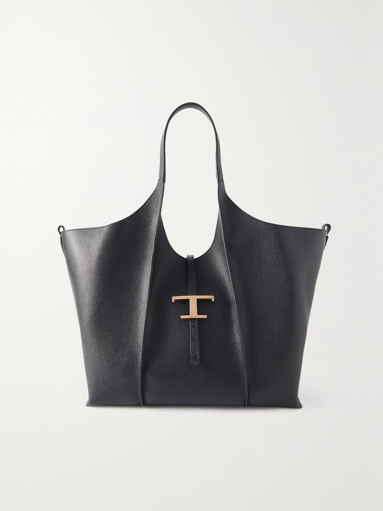 Tod's T Timeless Medium Leather Shoulder Bag In Black