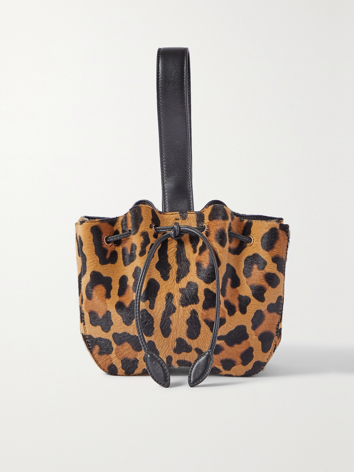 Alaïa Rose Marie Leopard-print Pony Hair And Leather Bucket Bag