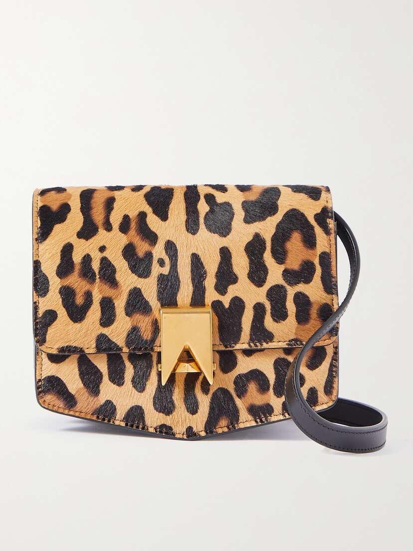 Alaïa Le Papa Leopard-print Pony Hair And Leather Shoulder Bag