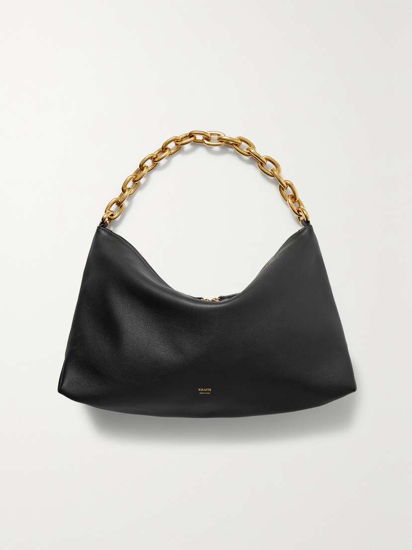 Khaite Clara Chain-embellished Leather Shoulder Bag