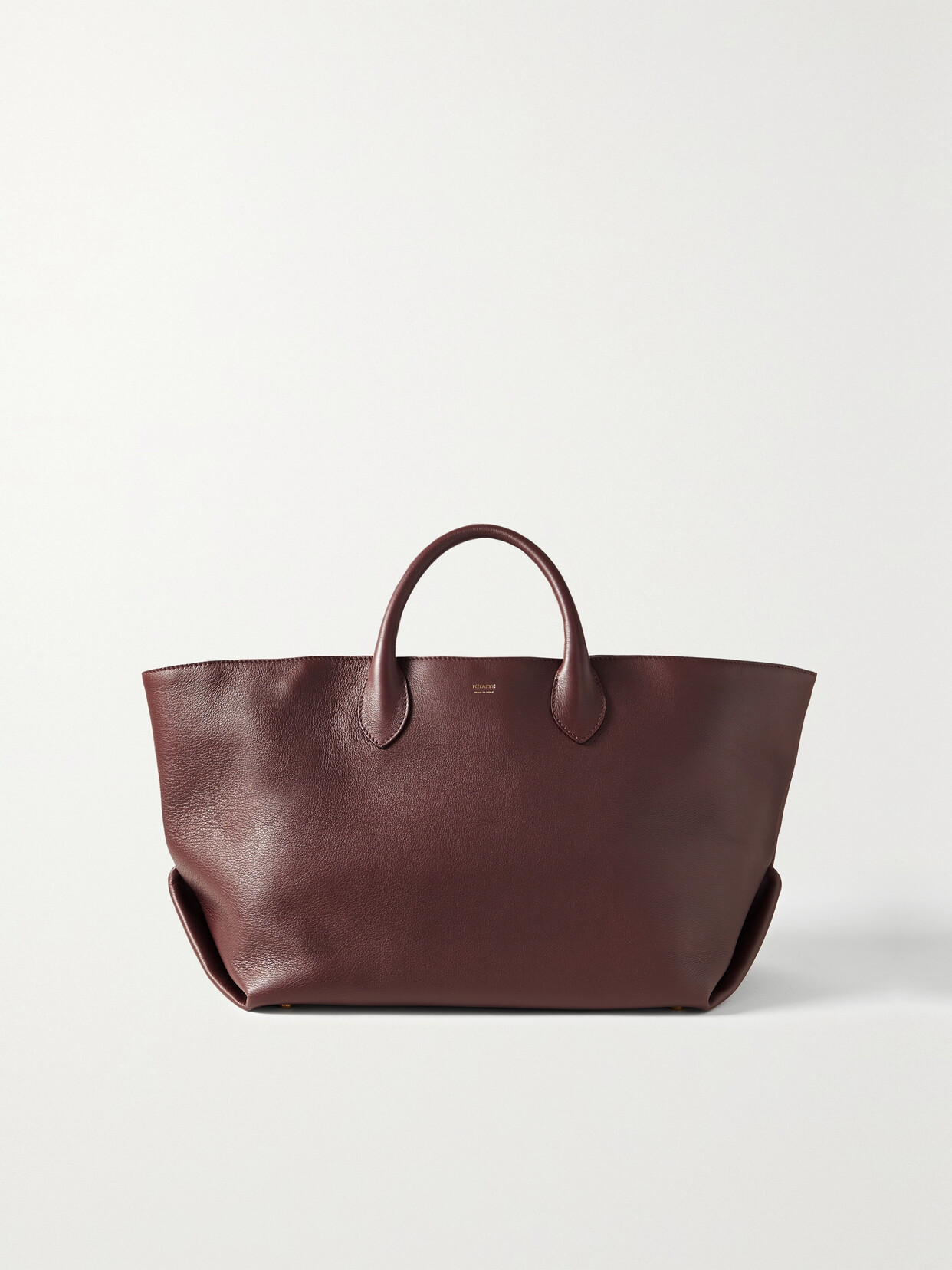 Khaite - Amelia Medium Leather Tote - Burgundy